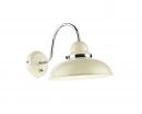 Swan Neck Single Wall Bracket Finished in Cream - DISCONTINUED
