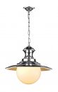 Large Chrome Station Lamp with Opal Glass ID