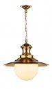 Large Copper Station Lamp with Opal Glass ID