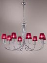 Elegant Italian chandelier in chrome with optional shades ID 