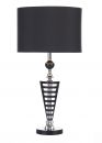 Black/Clear Crystal Table Lamp Complete with Shade ID