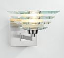 Small Staggered Glass Wall Light Finished in Chrome ID