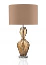 Blown Glass Table Lamp Brown Complete with Shade - DISCONTINUED