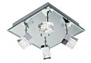 LED 4 Light with Mirrored Chrome Backplate IP44 ID