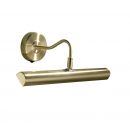Traditional Satin Brass Picture Light with Round Backplate ID