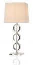 Crystal Glass Table Lamp complete with Cream Shade - DISCONTINUED