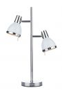 Double Head White and Chrome Table Lamp - DISCONTINUED