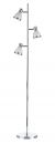 Triple Head White and Polished Chrome Floor Lamp - DISCONTINUED