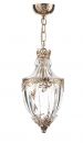 French Gold Effect and Fluted Glass Single Pendant ID