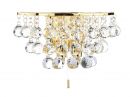 Polished Brass and Crystal Glass Double Wall Bracket - DISCONTINUED