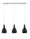 A Bar Light Featuring Three Black Suspended Pendants - DISCONTINUED