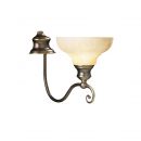 A Traditional Single Lamp Wall Light With Glass Shade ID 1