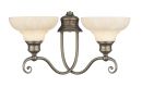 A Traditional Double Lamp Wall Light With Glass Shade ID