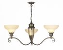 A Traditional Three Light Pendant Light With Glass Shades ID