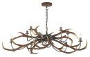 A Stunning Hand Painted Antler Pendant Light-White Finish - DISCONTINUED