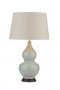 Pale Blue Table Lamp complete with Cream Shade - DISCONTINUED