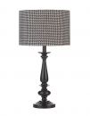 Black Table Lamp complete with Check Shade - DISCONTINUED