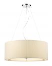 6 Light 90cm Cream Micropleat Pendant with Glass Diffuser ID