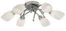 Chrome 6 Arm Ceiling Light with Frosted Glass ID