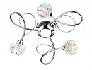 Flush Polished Chrome 3 Light with Clear Ripple Glass ID