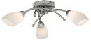 Chrome 3 Arm Ceiling Light with Frosted Glass ID