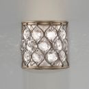 Wall Light FInished in Burnished Silver with Crystal ID 1