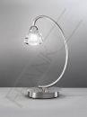 Satin Nickel Table Lamp With Crystal Glass ID