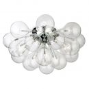 Polished Chrome and Bubble Glass Flush Ceiling Light - DISCONTINUED 1