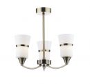 Three Light Semi Flush Ceiling Light With Glass Shades - DISCONTINUED