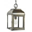 Small Solid Brass Bespoke Ceiling Lantern - AB = Distressed