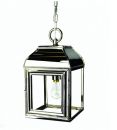 Small Solid Brass & Nickel Plated Hanging Lantern  - N = Nickel Plated