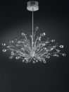 Large Italian Rose Crystal Ceiling Light Finished in Polished Chrome ID