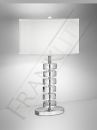 Crystal Glass Table Lamp complete with Silk Shade - DISCONTINUED