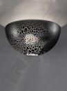 Satin Nickel and Black Crackle Effect Glass Wall Uplighter - DISCONTINUED