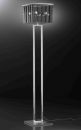 Italian floorlamp finished in chrome with smoked flat panel glass ID 