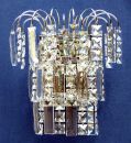 Polished chrome wall light dressed with square crystal drops ID