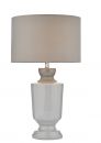 Grey Ceramic Table Lamp Complete with Cotton Shade - DISCONTINUED