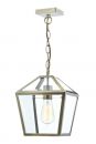 Antique Brass Lantern with Clear Cut Glass ID