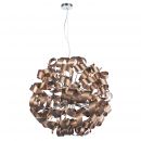 Brushed Satin Copper Twisted Metal 12 Light Single Pendant ID