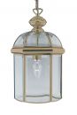 Antique Brass Lantern Ceiling Light with Bevelled Glass iD