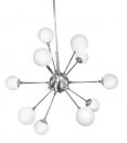 Unusual Satin Silver Ceiling Light with White Frosted Glass - DISCONTINUED 1