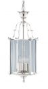Chrome Lantern Style Ceiling Light with 3 Lamps ID