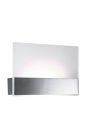 Satin Silver Modern Wall Light with Flat Frosted Glass - DISCONTINUED
