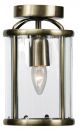 Small Flush Lantern in Antique Brass- Great for Low Ceilings ID