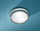 Bathroom ceiling light in satin silver ø 22cm with opal glass - DISCONTINUED
