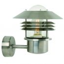 Modern Outdoor Wall Light Finished in Satin Silver ID 1