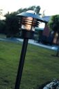 Modern outdoor post light finished in black ID 1