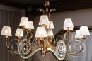 Large Italian chandelier finished with gold and crystal ID
