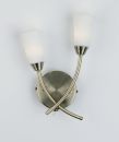 Double Arm Wall Light in Antique Brass with Rocker Switch - DISCONTINUED