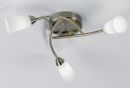 An Elegant Curved Arm Semi-Flush Ceiling Light in Antique Brass - DISCONTINUED